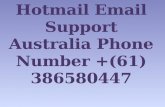 Hotmail Helpline Australia Phone Number +(61) 386580447