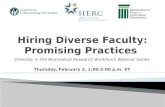 Hiring Diverse Faculty: Promising Practices