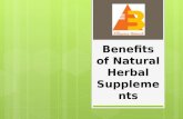 Benefits of Natural Herbal Supplements