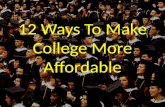 12 ways to save money on college costs