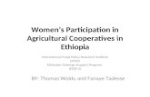 Womenâ€™s Participation in Agricultural Cooperatives in Ethiopia
