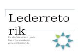 Pernille Lederretorik: Workshop Onsdag