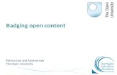 Badging Open Content at The Open University