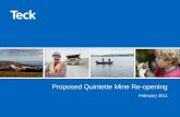 Proposed Quintette Mine Re-opening February 2011