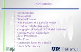 Terminologies Takaful 101 Takaful Process Key Features of a Takaful Model Need for Takaful Insurance Geographical Spread of Takaful Business Current Market