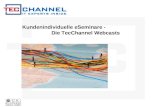 Kundenindividuelle eSeminare - Die TecChannel Webcasts
