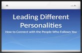 Leading different personalities