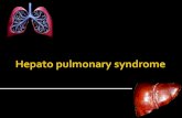 Hepato pulmonary syndrome