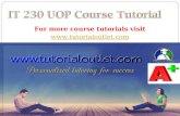 IT 230 UOP  Course Tutorial / Tutorialoutlet