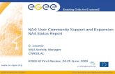 NA4: User Community Support and  Expansion NA4 Status  Report
