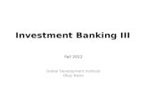 Investment Banking III