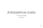 Antidiabéticos orales. María Paula Montiglia