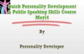 Quick Personality Development & Public Speaking Skills Course May14