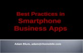 Best Practices in Smartphone Business Apps