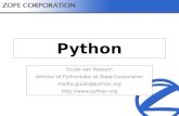 Python Guido van Rossum director of PythonLabs at Zope Corporation mailto:guido@