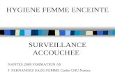 NANTES 2009 FORMATION AS J FERNANDES SAGE-FEMME Cadre CHU Nantes HYGIENE FEMME ENCEINTE SURVEILLANCE ACCOUCHEE