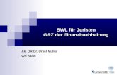 BWL f¼r Juristen GRZ der Finanzbuchhaltung Ak. OR Dr. Ursel M¼ller WS 08/09