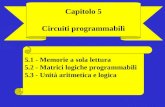 5.1 - Memorie a sola lettura 5.2 - Matrici logiche programmabili 5.3 - Unit  aritmetica e logica Capitolo 5 Circuiti programmabili