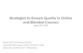 Ensuring quality in blended and online