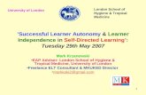 Successful Learner Autonomy and Learner Independence in Self-Directed Learning