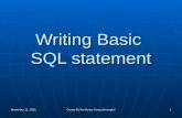 Writing Basic SQL statement 2 July 20152 July 20152 July 20151 Create By Pantharee Sawasdimongkol