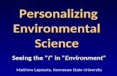 Personalizing Environmental  Science