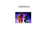 Solutions Mixtures (Varied Ratio) Homogeneous True Solutions (Soluble) Solubility â€“ Ability to dissolve in solution (aq) See only 1 part Separated by