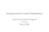 Interprocedural Control Dependence