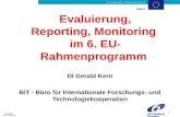 Evaluierung, Reporting, Monitoring  im 6. EU-Rahmenprogramm