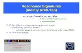 Resonance Signatures (mostly Drell-Yan)