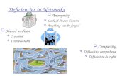 Deficiencies in Networks