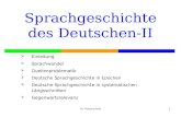Sprachgeschichte des Deutschen-II