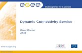 INFSO-RI-508833 Enabling Grids for E-sciencE   Dynamic Connectivity Service Oscar Koeroo JRA3