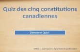 Quiz des  cinq constitutions canadiennes