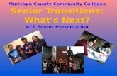Maricopa County Community Colleges Senior Transitions : Whatâ€™s Next? ACE Senior Presentation