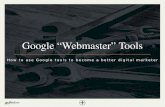 Google Webmaster Tools Webinar