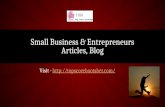 Small business & entrepreneurs articles, blogs