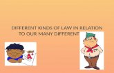 Different Kinds of Law