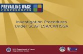 Investigation Procedures Under SGA/FLSA/CWHSSA