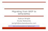 Migrating from WEP to WPA/WPA2 ... Dec 27, 2005  · WPA-PSK vs. WPA-Enterprise •WPA-PSK intended for consumer networks –Uses pre-shared key for authentication to ... • WPA/WPA2