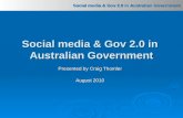 Social media and gov 2.0 in australian government