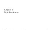 RW-SystemarchitekturKap. 8 1 Kapitel 9 Dateisysteme