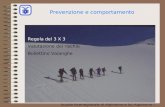 Scuola Interregionale di Alpinismo e Sci Alpinismo â€“ L.P.V. Prevenzione e comportamento Regola del 3 X 3 Valutazione del rischio Bollettino Valanghe
