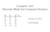 CompSci 102 Discrete Math for Computer Science January 17, 2012 Prof. Rodger