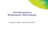 Hertfordshire Employers Workshop Automatic Enrolment