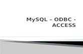 MySQL  â€“ ODBC - ACCESS