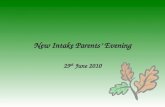 New Intake Parentsâ€™ Evening