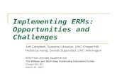 Implementing ERMs: Opportunities and Challenges