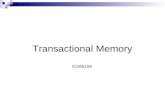 Transactional Memory CDA6159