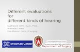 Different evaluations for  different kinds of hearing